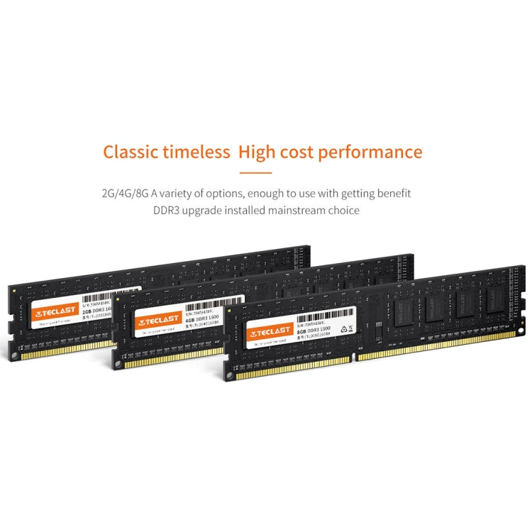 TECLAST S10 1.5V DDR3 1600MHz 4GB Memory RAM Module for Desktop PC
