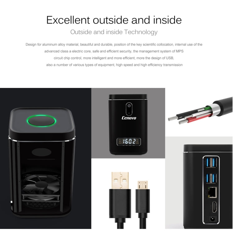 Cenovo Mini PC / TV Box King Kong with 720P Voice Camera, Support Windows 10 OS, Intel Cherry Trail Z8300 Quad Core 1.84GHz, RAM: 4GB, ROM: 64GB, Built in Dual Band WiFi, Bluetooth 4.0(Black)