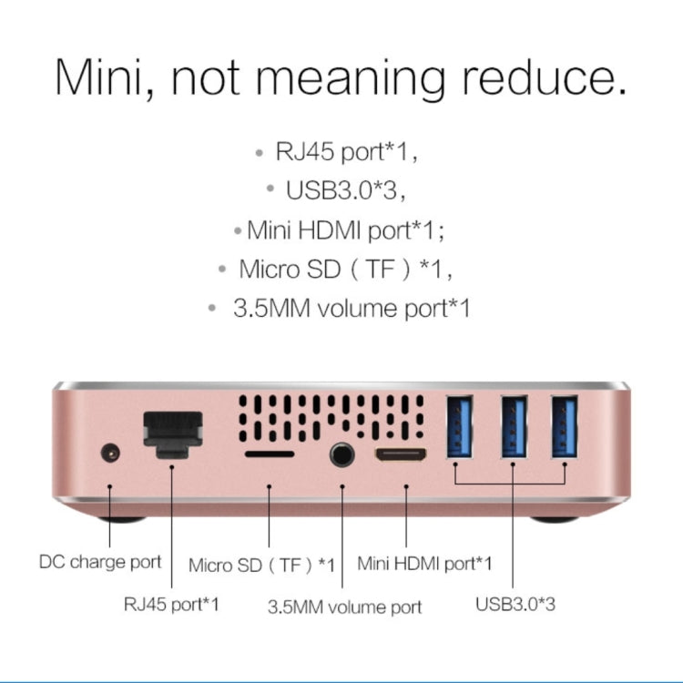 VOYO V12 Windows 10 Mini PC, Intel Apollo Lake N3450 Quad Core 2.2GHz, RAM: 4GB, ROM: 120GB SSD, Support Dual SSD Extend & WiFi & HDMI