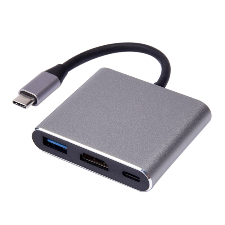 V125 UCB-C / Type-C Male to PD + HDMI + USB 3.0 Female 3 in 1 Converter