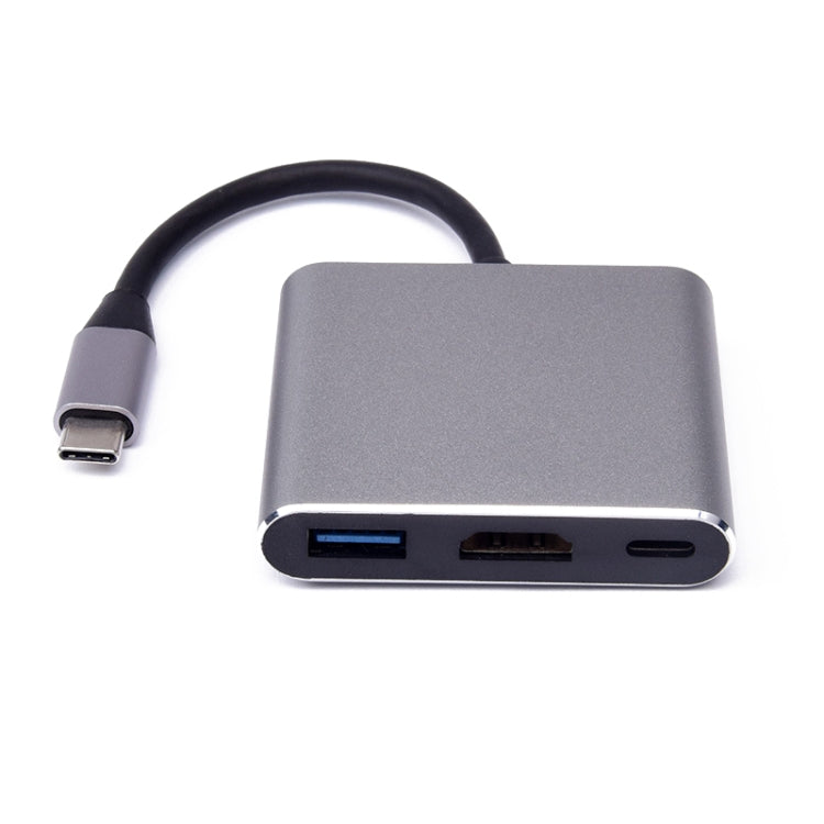 V125 UCB-C / Type-C Male to PD + HDMI + USB 3.0 Female 3 in 1 Converter