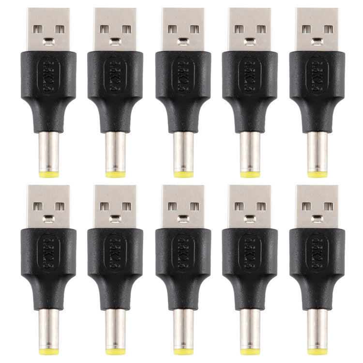 10 PCS 5.5 x 2.5mm Male to USB 2.0 Male DC Power Plug Connector