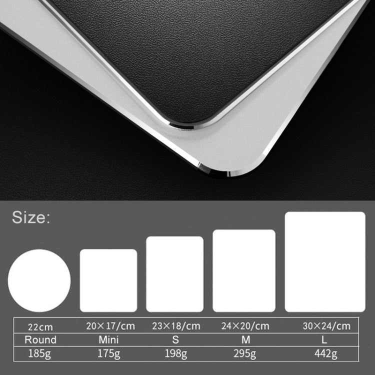 Aluminum Alloy Double-sided Non-slip Mat Desk Mouse Pad, Size : L