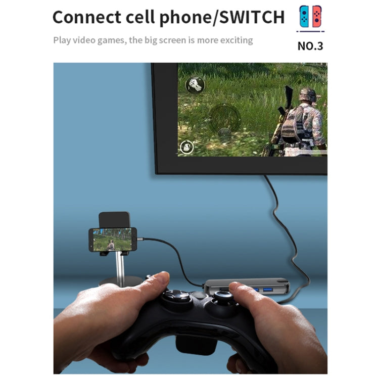 Basix T1904 4 In 1 Multi-function Type-C / USB-C HUB Expansion Dock