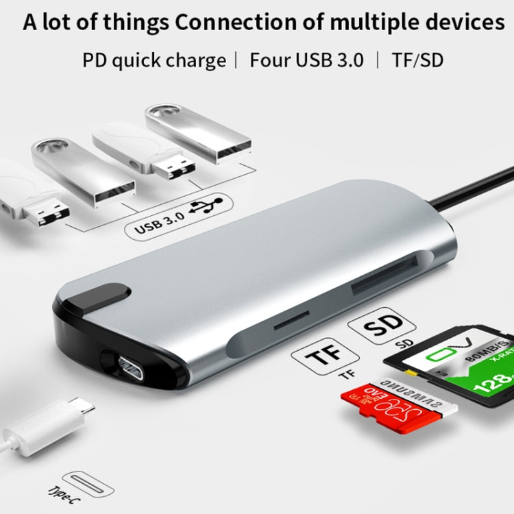 Basix T1907 7 In 1 Multi-function Type-C / USB-C HUB Expansion Dock