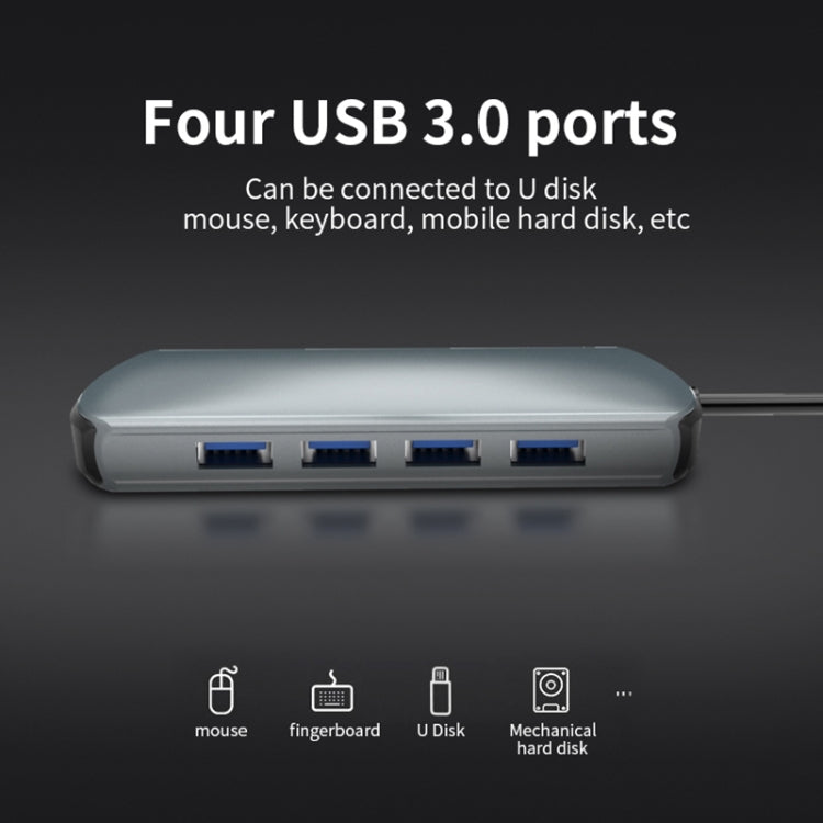 Basix T1907 7 In 1 Multi-function Type-C / USB-C HUB Expansion Dock