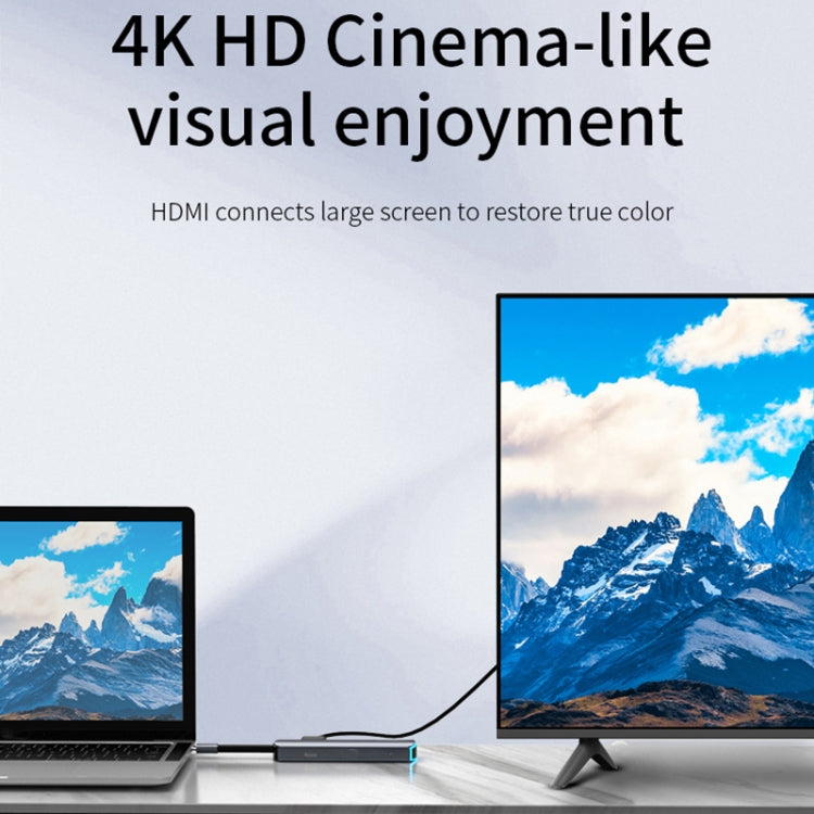 Basix Mate6 6 In 1 Multi-function Type-C / USB-C HUB Expansion Dock