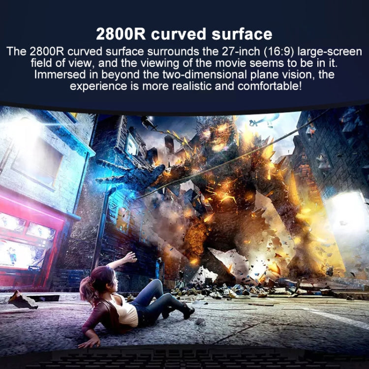 27 inch 75Hz HD 1080P Curved Screen MVA LCD Display Gaming Monitor without Frame