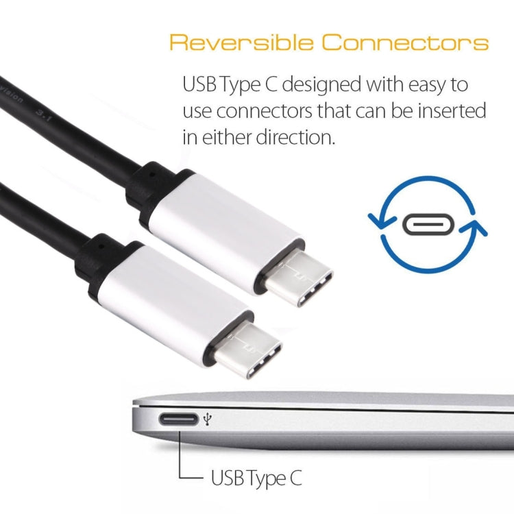 USB-C / Type-C 3.1 To USB-C / Type-C 3.1 Adapter Data Cable,Length: 1.0m, For Notebooks & Smartphones & Tablets