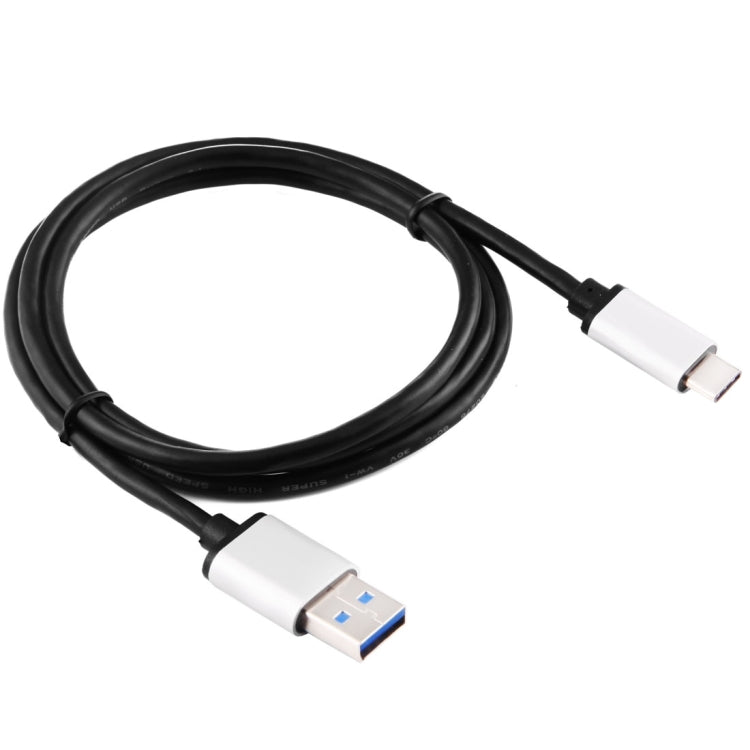 Aluminium Alloy Head USB-C / Type-C 3.1 Male To USB 3.0 A Male Adapter Data Cable,Length: 1.0m, For Notebooks & Smartphones & Tablets
