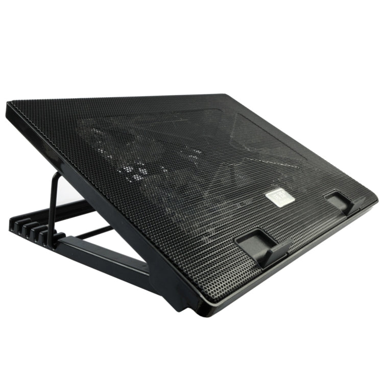 NUOXI S500 5 Fans Ultra Silent CPU Notebook Computer Cooling Base USB Cooler Pad with 2 x USB Ports & 2 Switchs