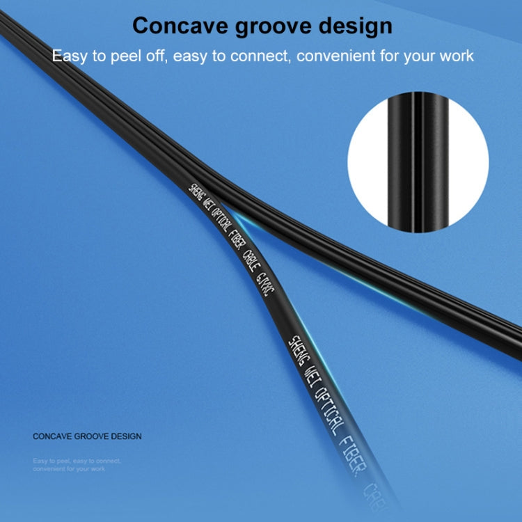 Triple Steel Wire Long Range Outdoor Fiber Optic Drop Cable Patch Jumper with SC Connector, Cable Length: 100m