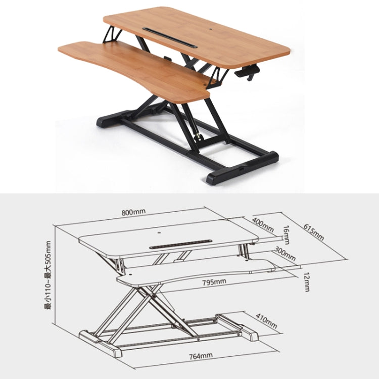 Foldable Standing and Liftable Computer Desk Workbench
