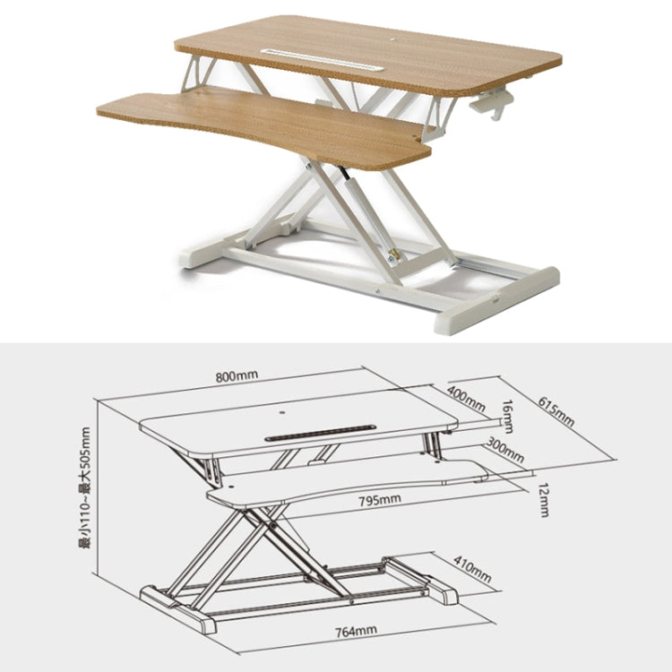 Foldable Standing and Liftable Computer Desk Workbench