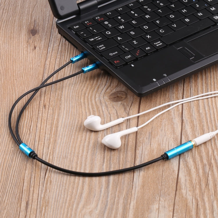 3.5mm Female to 2 x 3.5mm Male Adapter Cable