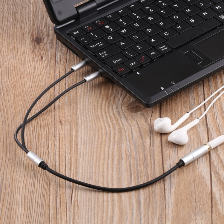 3.5mm Female to 2 x 3.5mm Male Adapter Cable