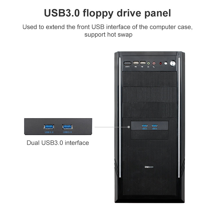 2 Ports USB 3.0 Front Panel Data Hub