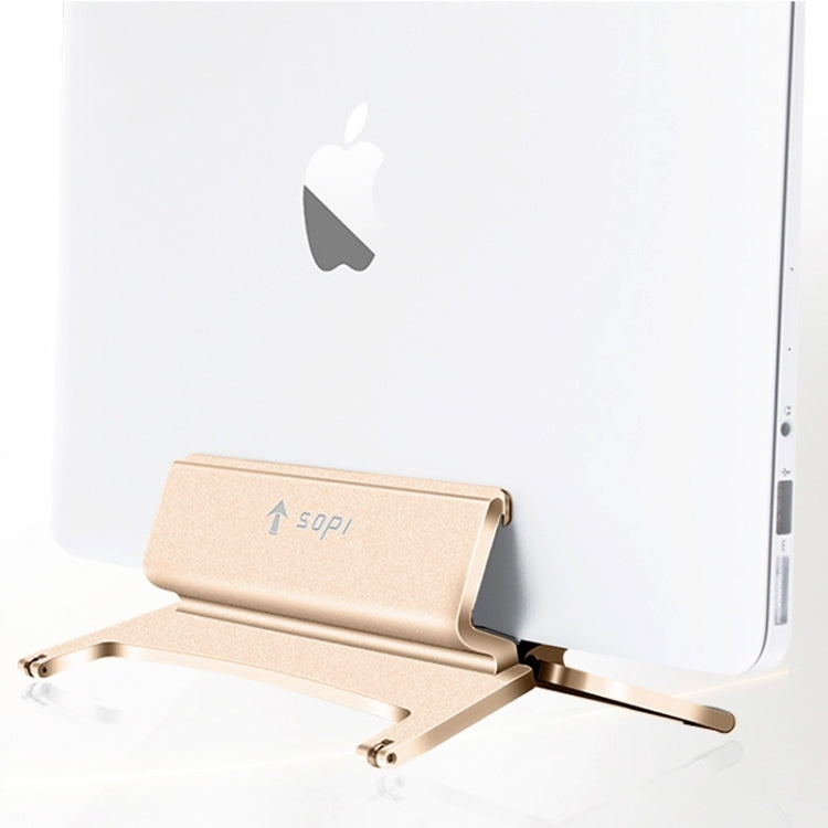 SOPI SN-002 Aluminum Desktop Vertical Stand for Laptop, Suitable for Mac Air, Mac Pro and Other 11-15 inch Laptops of Width Between 0~45mm