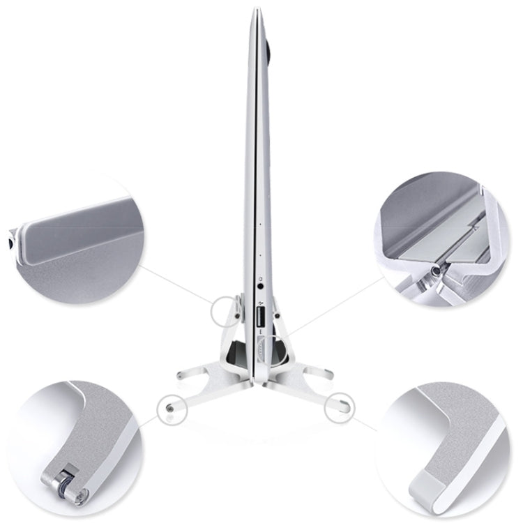 SOPI SN-002 Aluminum Desktop Vertical Stand for Laptop, Suitable for Mac Air, Mac Pro and Other 11-15 inch Laptops of Width Between 0~45mm