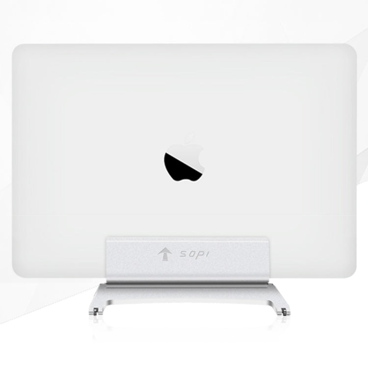 SOPI SN-002 Aluminum Desktop Vertical Stand for Laptop, Suitable for Mac Air, Mac Pro and Other 11-15 inch Laptops of Width Between 0~45mm