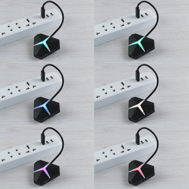 5Gbps Super Speed 4 Ports USB 3.0 HUB Adapter, Cable Length: about 20cm