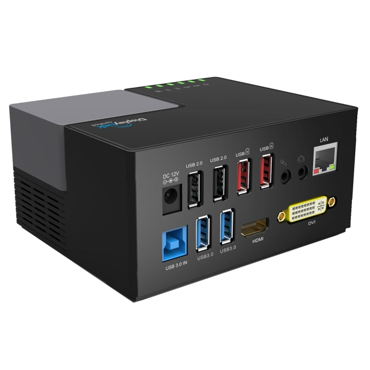 Wavlink WS-UG39DK3 High Performance USB 3.0 HUB Universal Docking Station with DVI & HDMI & Ethernet & Fast Charger USB Ports