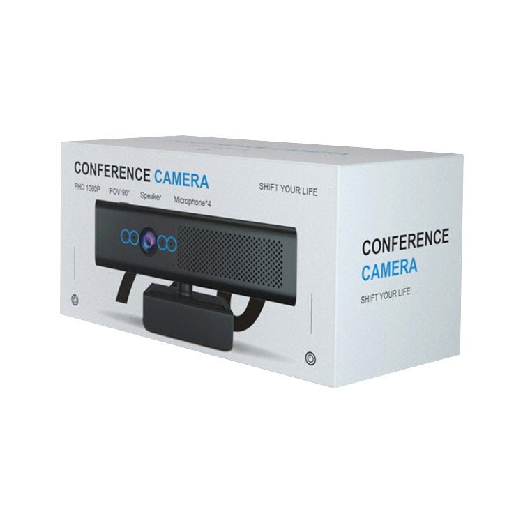 H720 90 Degree Wide-angle 1080P USB Computer Conference Camera, Support Sound Reinforcement Function