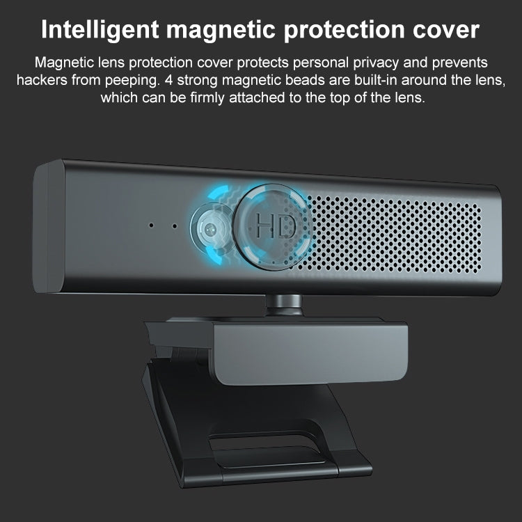 H720 90 Degree Wide-angle 1080P USB Computer Conference Camera, Support Sound Reinforcement Function