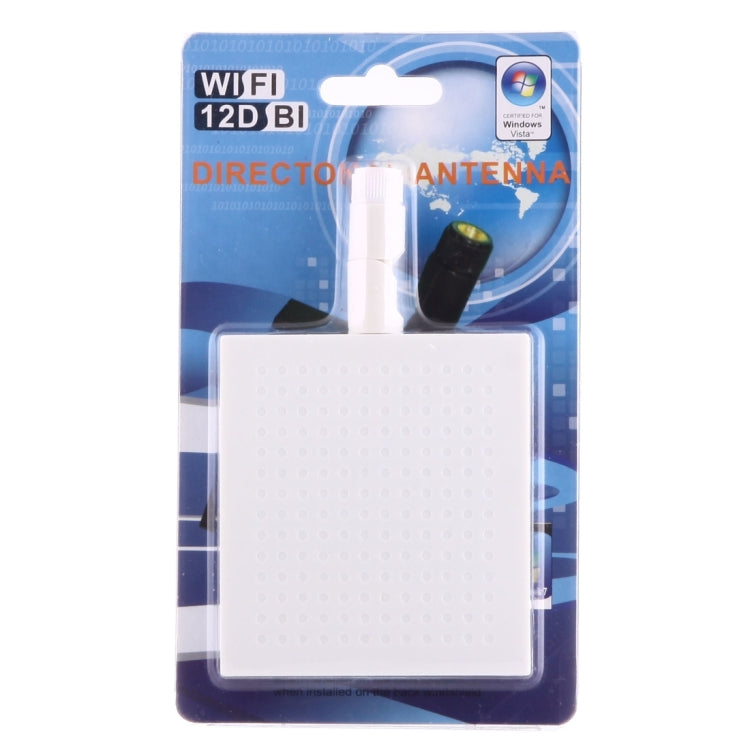 12dBi RP-SMA Male Connector 5.8GHz Panel WiFi Antenna(White)