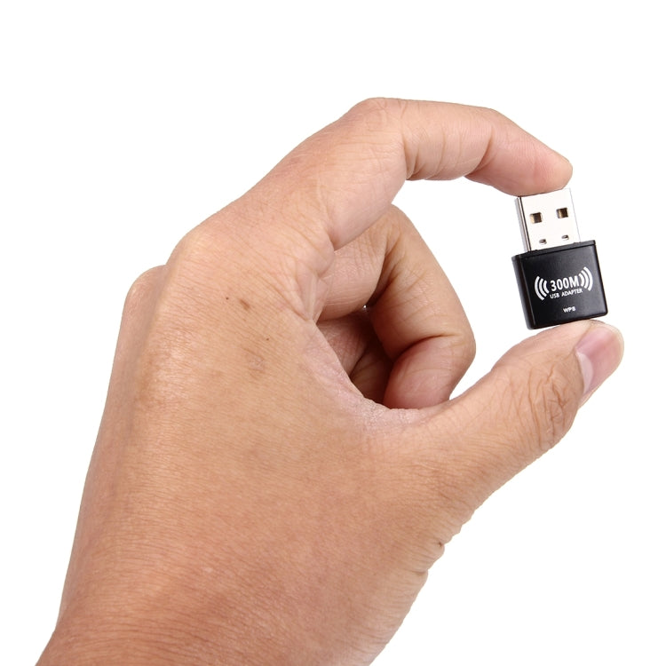 Mini USB 300MBPs Wifi Wireless Network LAN Adapter, IEEE 802.11b / 802.11g / 802.11n, 64/128Bit WEP, WAP, WAP2