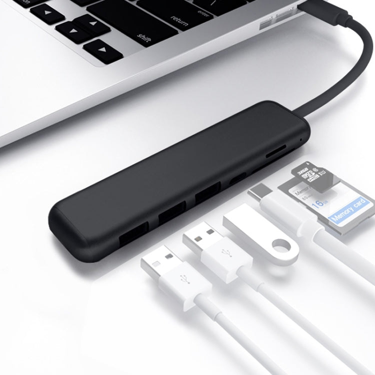 YAOMAISI 7 in 1 Extender USB3.0+ card reader + charging , Support PD Fast Charging, Data Transmission 5G / S for Macbook
