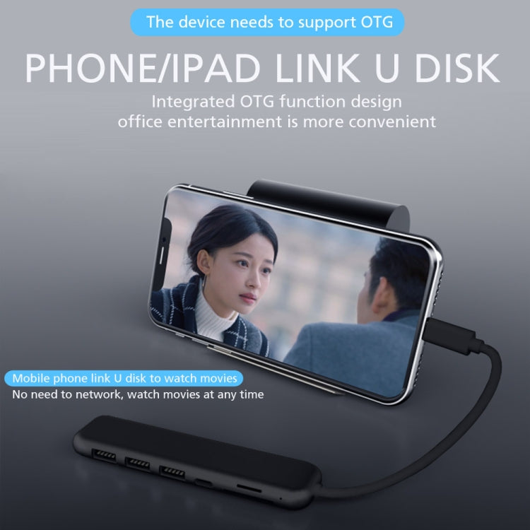 YAOMAISI 7 in 1 Extender USB3.0+ card reader + charging , Support PD Fast Charging, Data Transmission 5G / S for Macbook