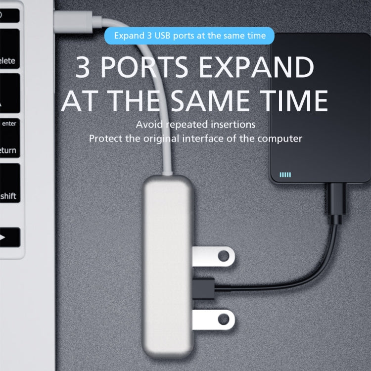 YAOMAISI 5 in 1 Extender USB3.0+ card reader + charging , Support PD Fast Charging, Data Transmission 5G / S for Macbook
