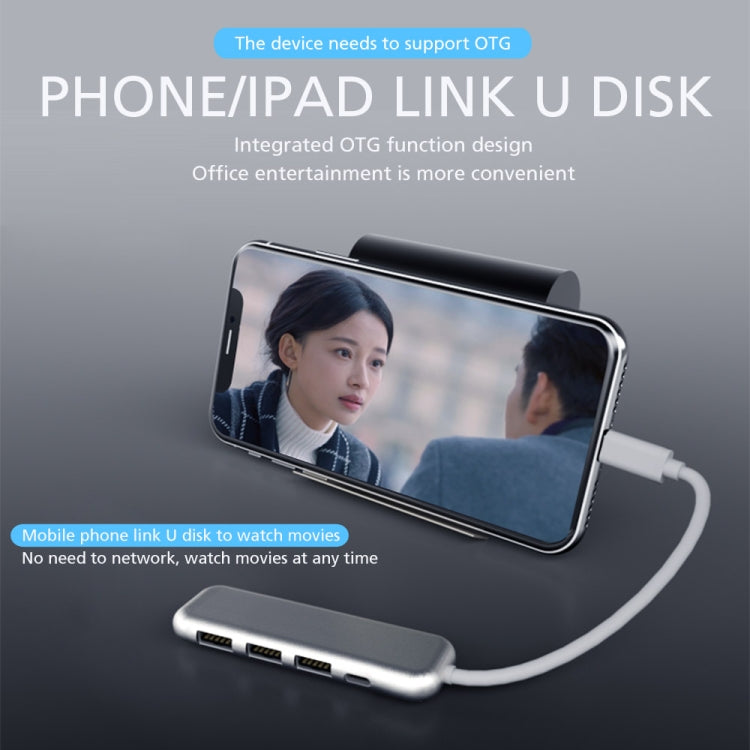 YAOMAISI 5 in 1 Extender USB3.0+ card reader + charging , Support PD Fast Charging, Data Transmission 5G / S for Macbook