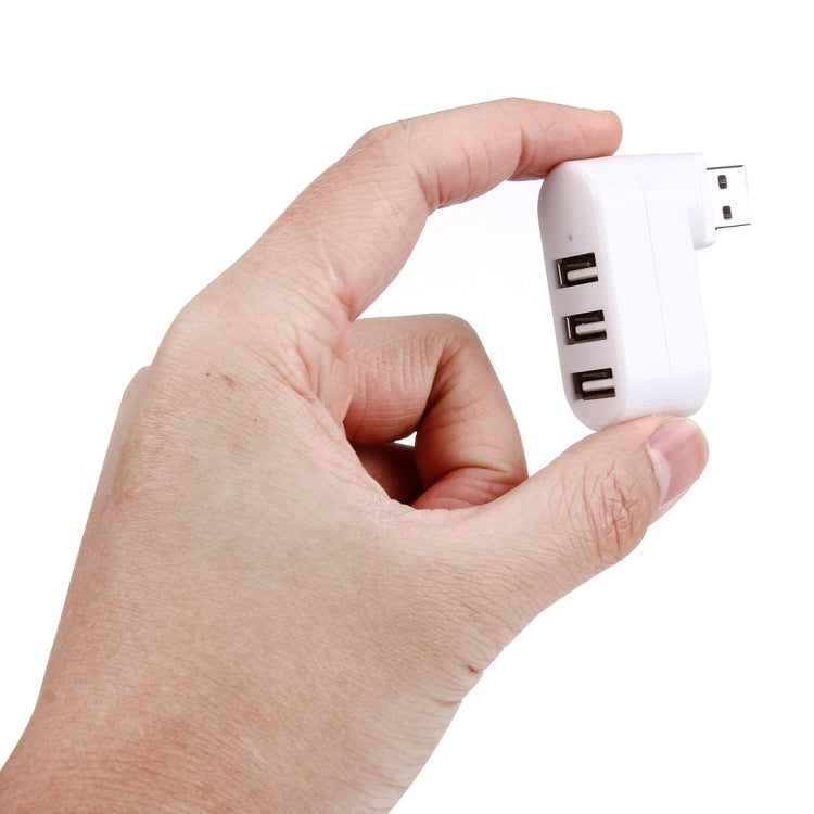 180 Degree Rotation USB Head 3 Ports USB 2.0 Portable HUB