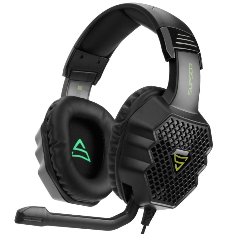 SUPSOO G811 3.5mm Stereo Gaming Headset Wired Music Headphone with Wire Control & Mic & 3.5mm 2 in 1 Audio Line for PC, Laptop, Tablet, Phones