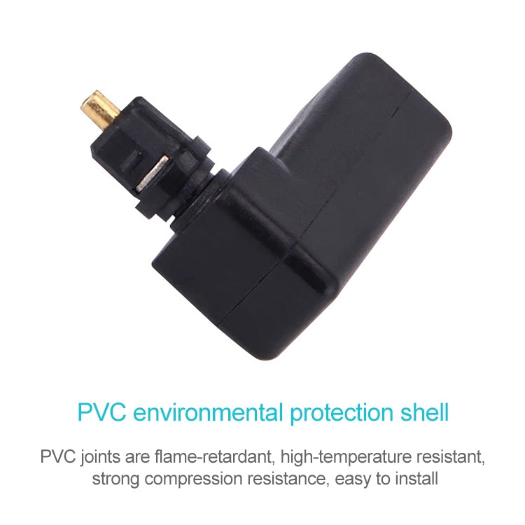 EMK 360 Degree Male to Female Conversion Head Optical Fiber Adapter Audio Adapter