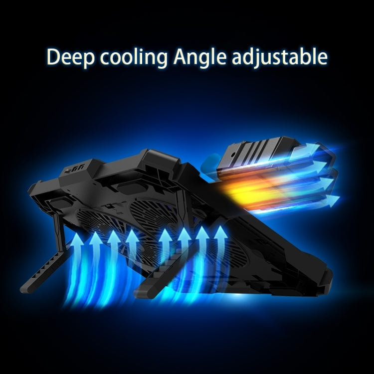 COOLCOLD Cooling Pad Air-cooled Ventilation Radiator Cooling Pads + Holder for Laptop Below 17 inch(Black)