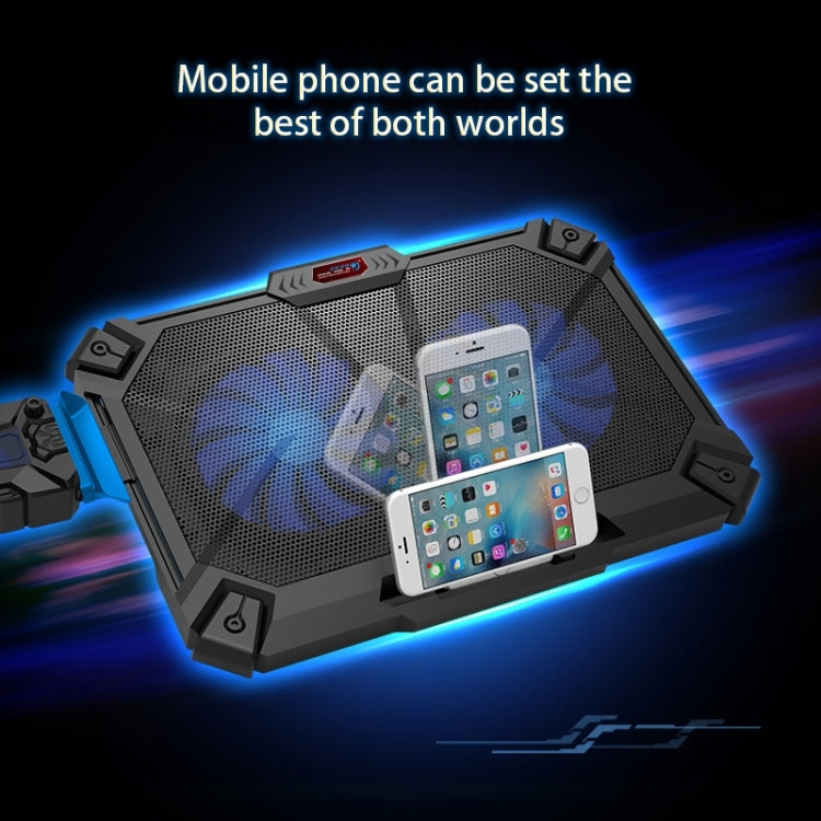 COOLCOLD Cooling Pad Air-cooled Ventilation Radiator Cooling Pads + Holder for Laptop Below 17 inch(Black)