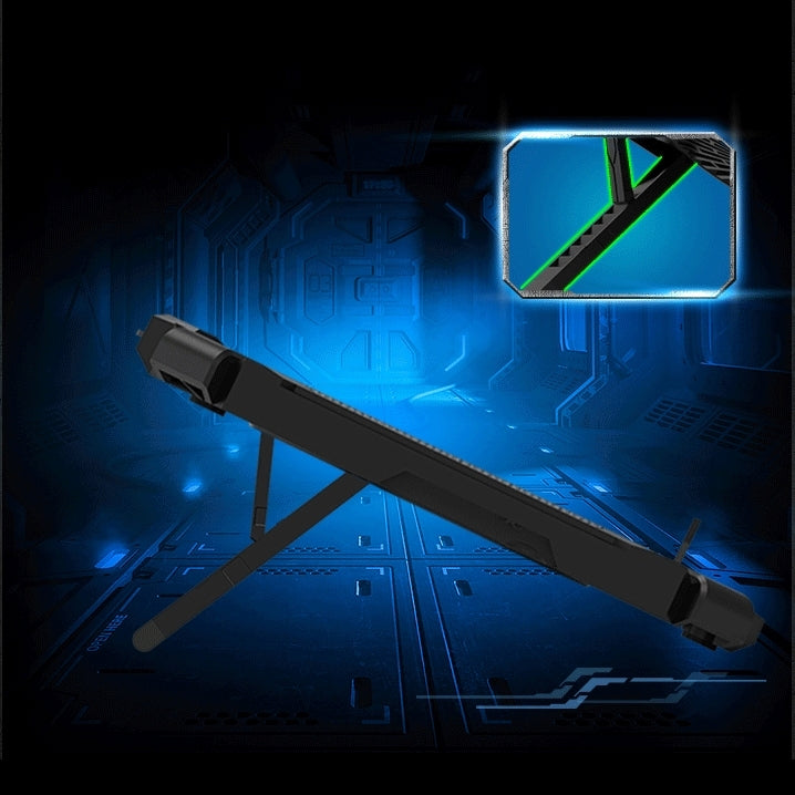 COOLCOLD Cooling Pad Air-cooled Ventilation Radiator Cooling Pads + Holder for Laptop Below 17 inch(Black)