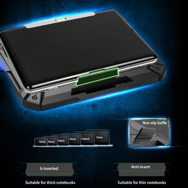 COOLCOLD Cooling Pad Air-cooled Ventilation Radiator Cooling Pads + Holder for Laptop Below 17 inch(Black)