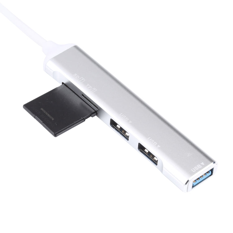 5 in 1 USB-C / Type-C 3.1 to SD / TF Card Slot + 3 USB 3.0 Ports Multifunctional Docking Station HUB