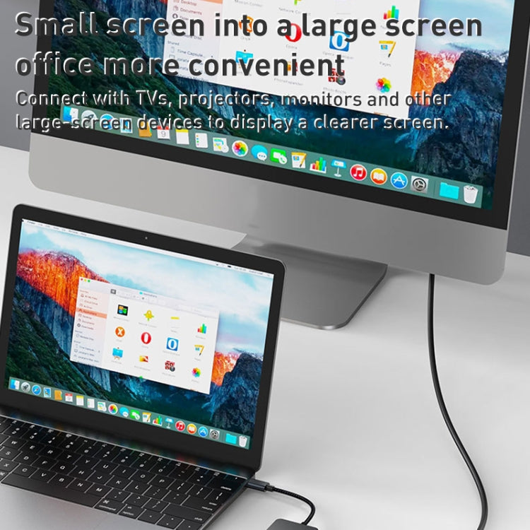 BYL-2308 6 in 1 USB-C / Type-C to USB3.2 + Gigabit Internet + HDTV HUB Adapter (Dark Gray)