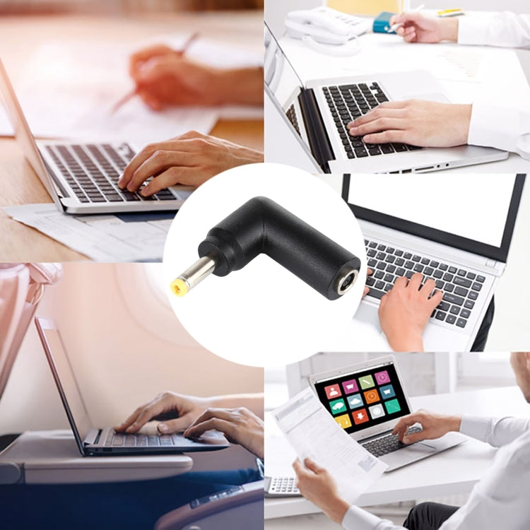 10 PCS 4.5 x 3.0mm Female to 2.5 x 0.7mm Male Plug Elbow Adapter Connector