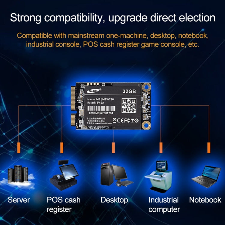 Kim MiDi MBW750 3.8mm 1.8 inch mSATA Solid State Drive, Flash Architecture: MLC, Capacity: 32GB