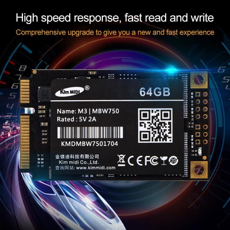 Kim MiDi MBW750 3.8mm 1.8 inch mSATA Solid State Drive, Flash Architecture: MLC, Capacity: 64GB