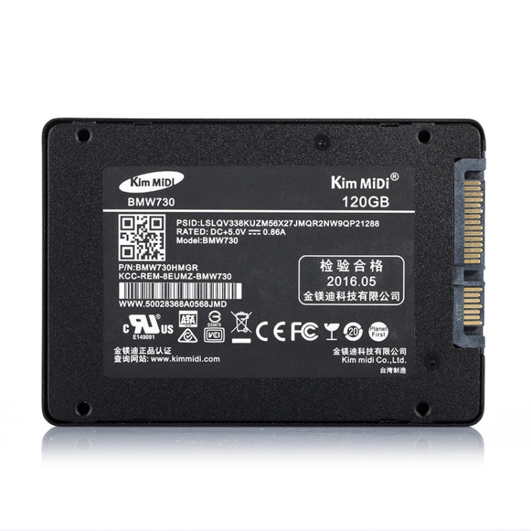 Kim MiDi BMW730 7mm 2.5 inch SATA3 Solid State Drive, Flash Architecture: MLC, Capacity: 120GB