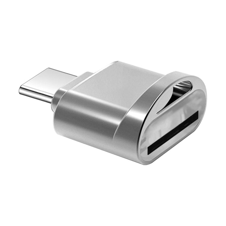 USB-C / Type-C 3.1 to Micro SD Card (TF Card) Reader Adapter(Silver)