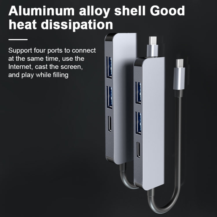 2008N 4 In 1 USB 3.0 x2 + HDMI + PD Multi-function Intelligent Type-C / USB-C HUB Docking Station