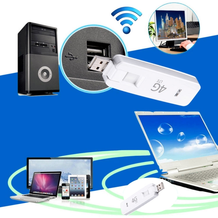L8000 High Speed Unlocked 4G LTE Modem USB Doogle(White)